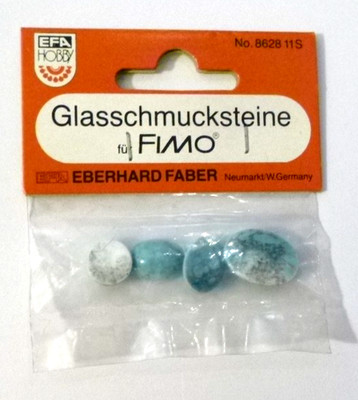 EFA Hobby 8628 11S, Glasschmucksteine ''Türkis'' für FIMO, NEU