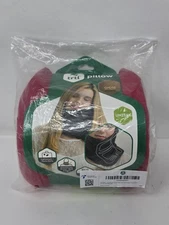 Trtl Pillow - Soft Neck Support Travel Pillow, Red, Machine Washable - NEW
