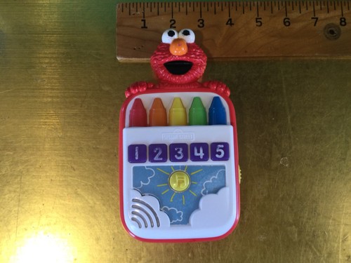 VINTAGE PLAYSKOOL SESAME STREET STEPS TO SCHOOL ELMO'S COUNT ALONG CRAYONS - Picture 4 of 16