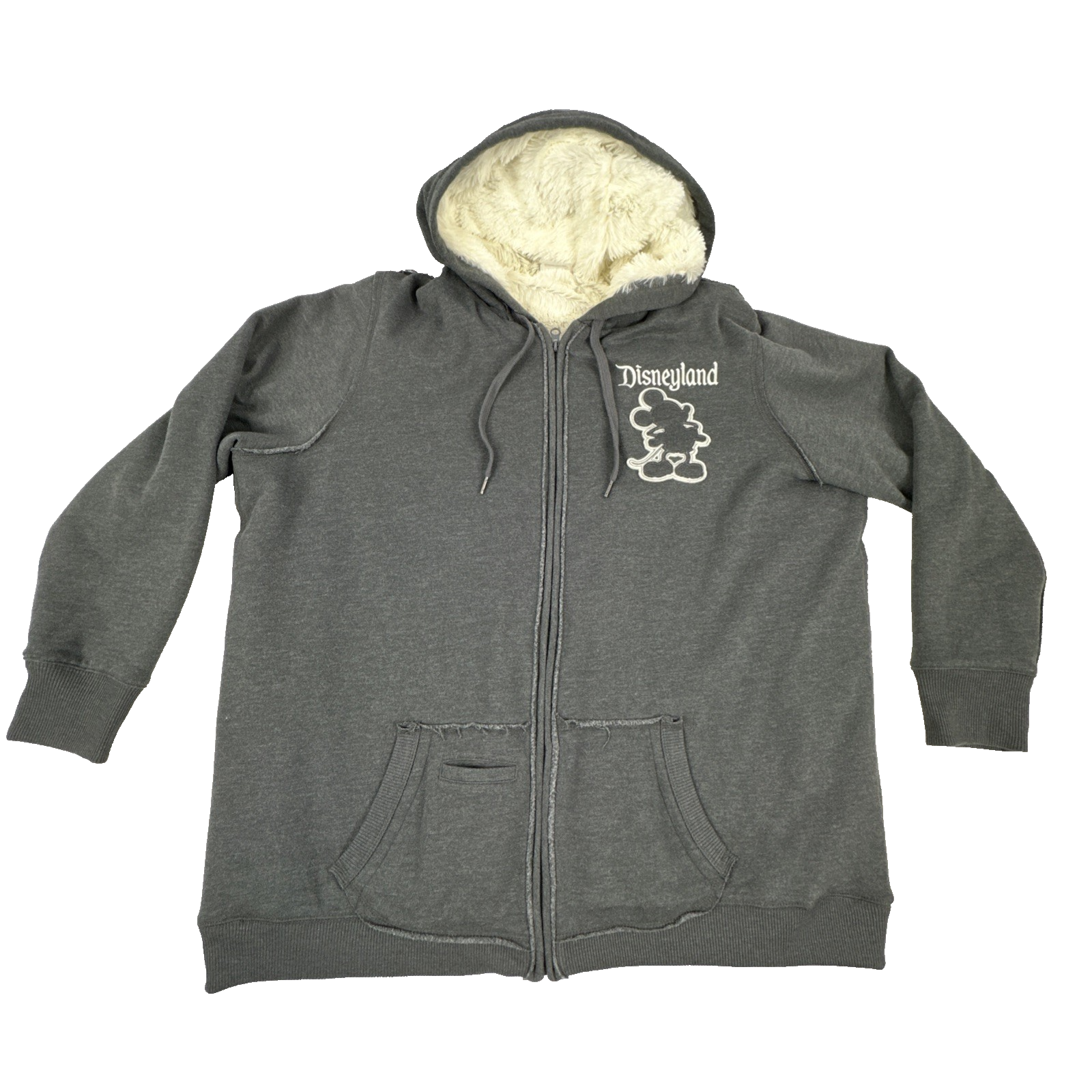 Disney Parks Mickey Mouse Disneyland Full Zip Sherpa Lined Hoodie. Women's 2X