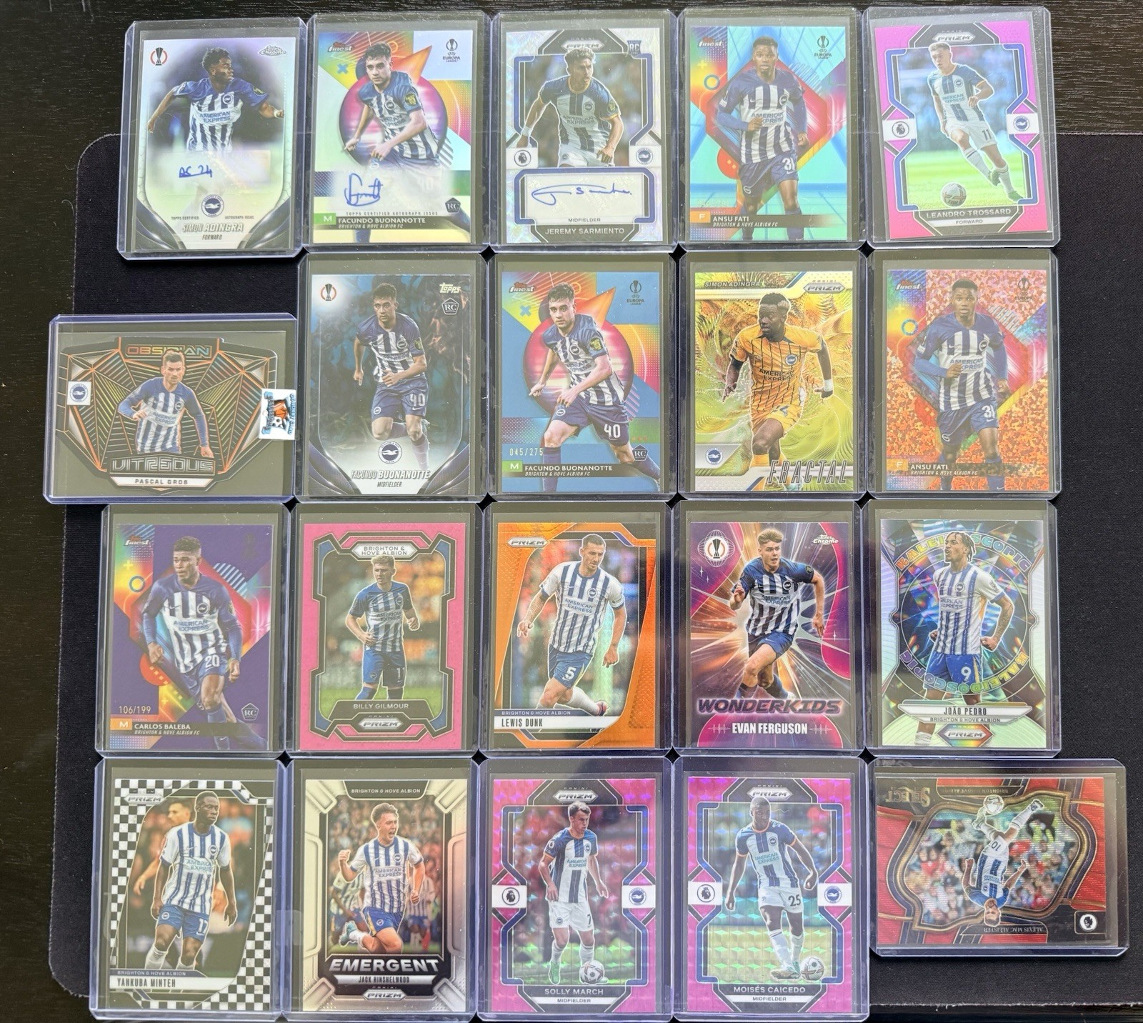 Brighton 20 Card Lot 50% Off Comps Autos Numbered RCs Sarmiento Trossard Grob view 2