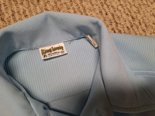 Vintage King Louie Bowling Shirt Button Work 70s Casual Collar General Electric - Picture 4 of 7