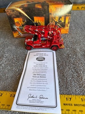Rare 1/43 Matchbox 1920 Mack AC WATER TOWER Truck Fire Engine Series YYM37633