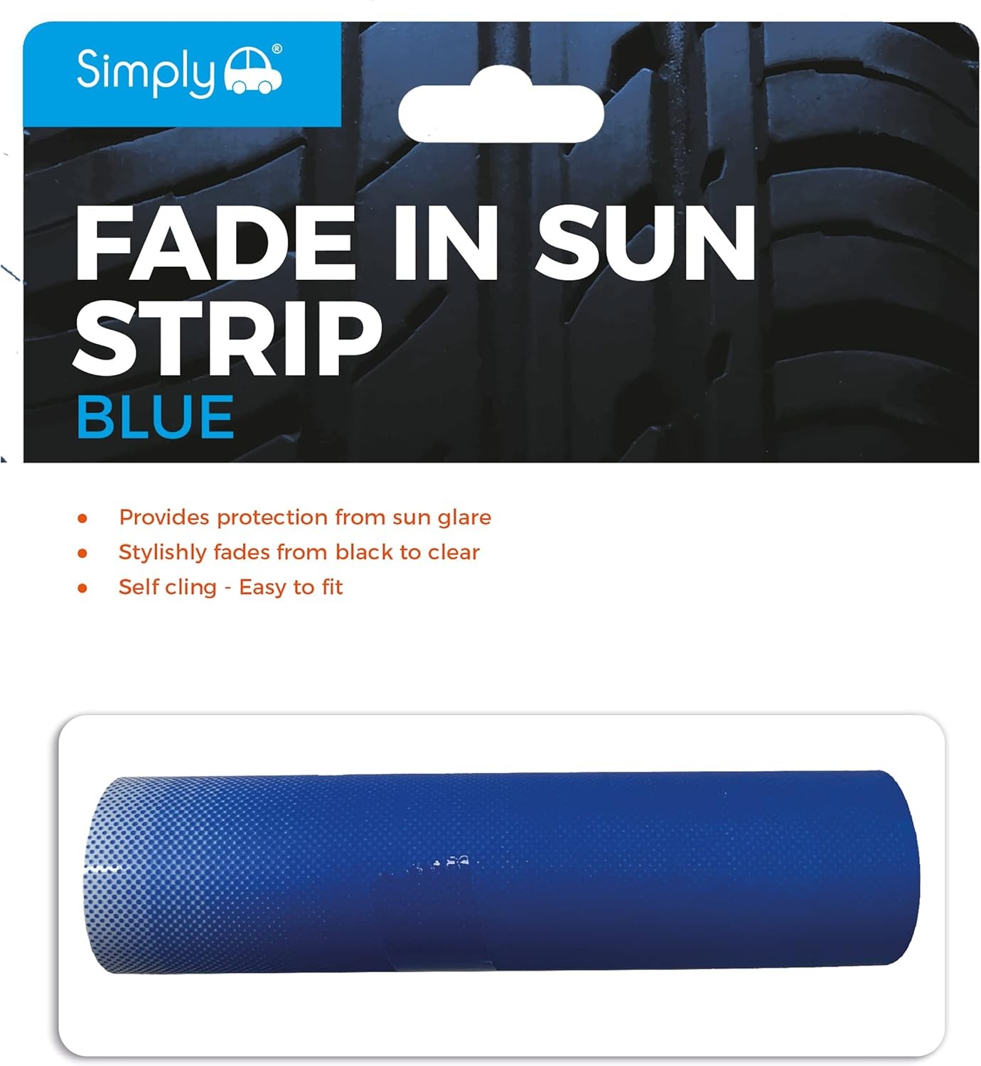 Simply FAD02 Car Windscreen Fade Strip, Provides Protection From Sun Glare, Sel