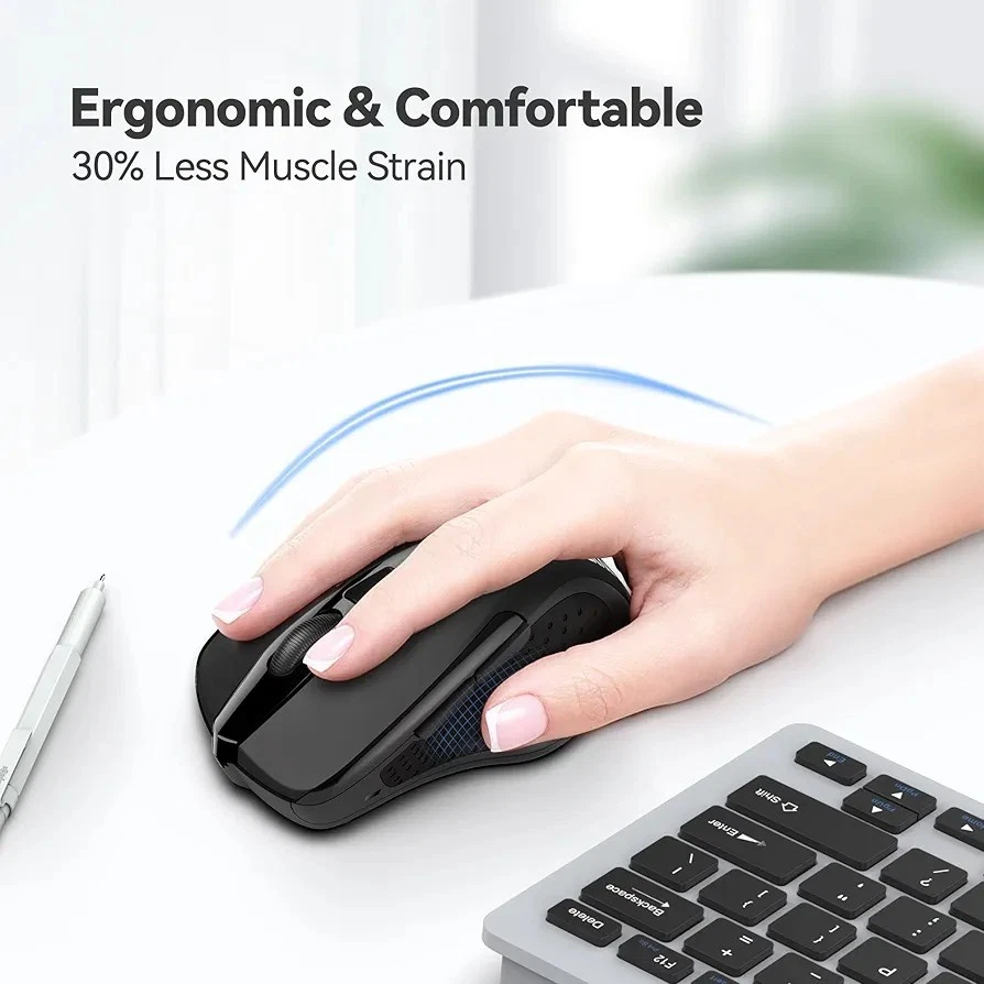 TECKNET Pro Wireless Mouse, 4000 DPI, 2.4G Ergonomic Optical Mouse, Computer - Image 3 of 4