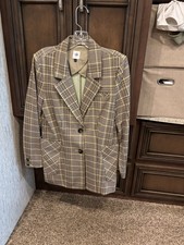 Cabi Past Time Plaid Houndstooth Blazer Style 3548