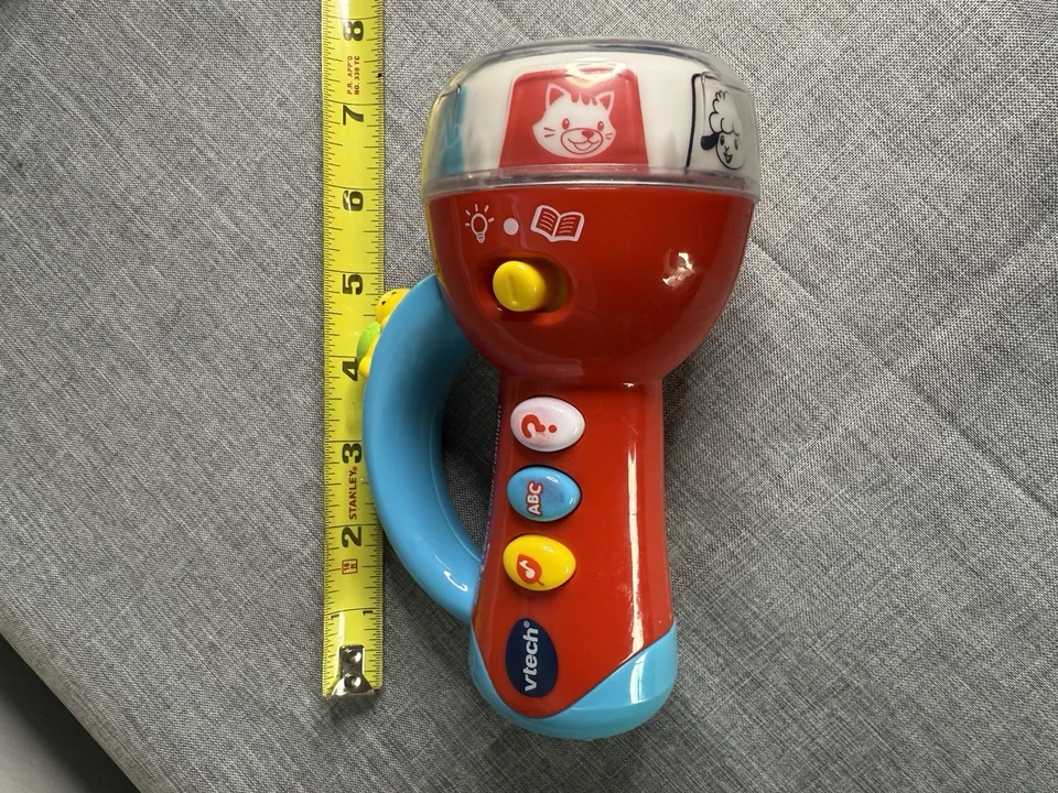 V Tech Spin and Learn Color Flashlight Toy Red Blue Educational Toy - Image 2 of 4