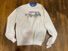 NWT Vintage Morning Sun Sweatshirt Womens XL Granny Cat 2000 Y2K Jerzees