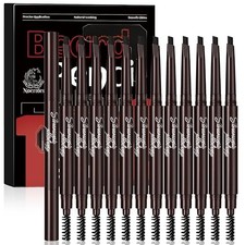 Noerrors 12Pcs Beard Pencil Filler for Men, Mustache Beard Pen Set, Hair Black