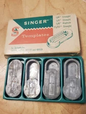 Vintage Singer Sewing Machine Buttonholer Templates 160506 & 160743 (Loc n33g p)