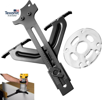 DNP618 Edge Guide for Fixed Base Compact Router, Compatible with Dewalt Porter-C