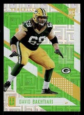 2017 PANINI UNPARALLELED DAVID BAKHTIARI 126 LIME GREEN RC GREEN BAY PACKERS