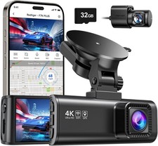 REDTIGER Dash Cam Front Rear, 4K/2.5K Full HD Dash Camera for Cars, Included 32G