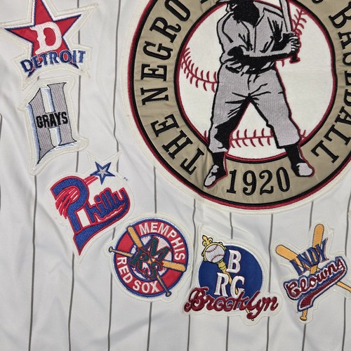 Maglia Negro League Baseball Museum spilla righe 4XL bianca toppa ragazzo grande nuova con etichette - Foto 12 di 17