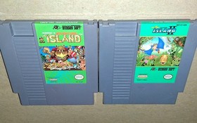 Authentic Adventure Island Nintendo NES Lot - 1,2,3,4 Carts Only Mint