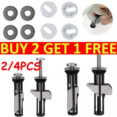 E-HOMEBESTBUY 4pcs Toilet Fixing Screws Stainless Steel Toilet Seat Bolts Replacement Toilet