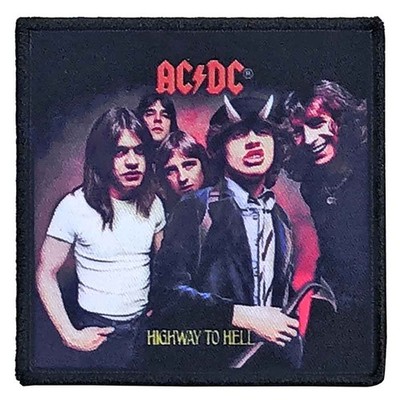 AC/DC Patch Highway To Hell Band Logo new Official Black One Size