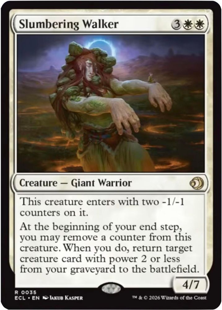 Slumbering Walker 35 Rare Lorwyn Eclipsed Magic: The Gathering Foil Near Mint