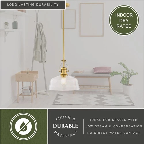 Vaxcel Lighting P0430 Beloit 12"W Pendant - Gold - Picture 6 of 10