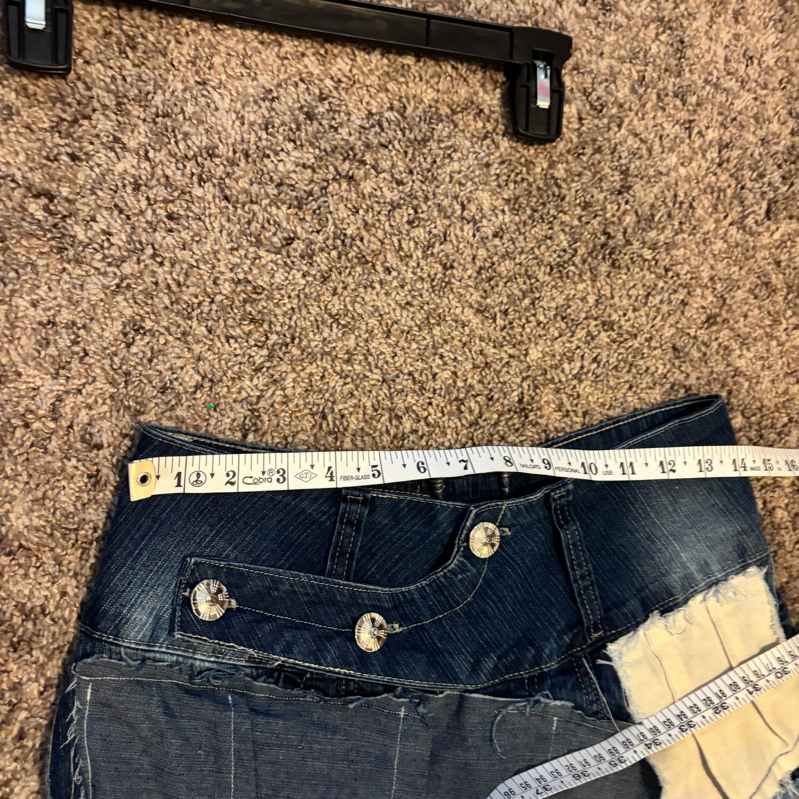 Handmade Upcycled Patchwork Denim Mini Skirt Sz 2… - image 6