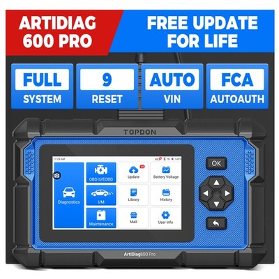  TOPDON AD600 PRO OBD2 Diagnostic Scanner Ultra All System Free Updates 9 Reset
