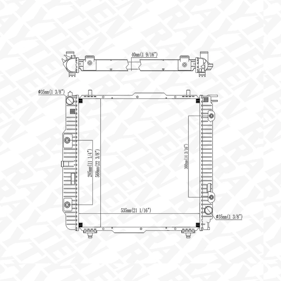 Radiator for Mercedes-Benz 2002-08 G500 2009-2012 G550 2003-2011 G55 AMG CU2908 - Image 4 of 4