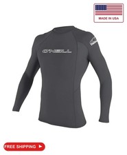 O'NEILL Men's Basic Skins UPF L/S Rashguard, Smoke, X-Large
