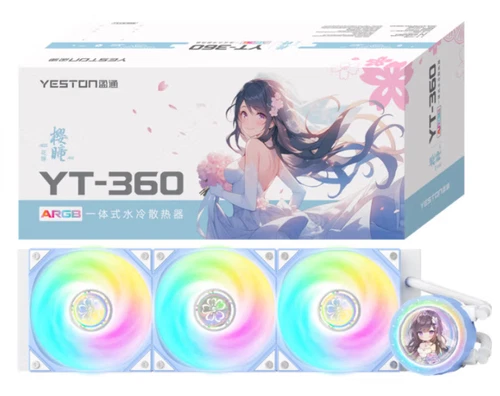 Yeston Chiguo x Hanayome ARGB12 YT-360 All-in-One Liquid CPU Cooler AMD & Intel