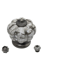 Diy Decor Hub - 20 Pcs Antique Silver Gray Ceramic Pumpkin Cabinet Knobs Solid