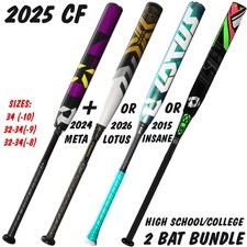 2-BATS FASTPITCH BUNDLE  1-2025 CF  2026 Lotus or 1-2024 Meta or 1-CF7 Insane