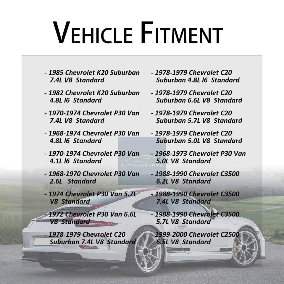 Eixo traseiro todas as juntas juntas juntas em U 3 peças para Chevrolet C20 Suburban 7.4L 1978-1979 - Imagem 3 de 4