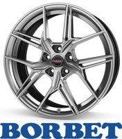 4X Borbet Qx 8,5X20 5/114,3 ET45 Hyper Black Silver