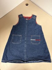 Vintage 1990 s Tommy Hilfifer Girls Denim Dress 4T
