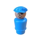 Little People Fisher Price Mailman Pilot African American Blue Vintage
