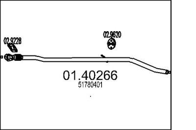 MTS 01.40266 Exhaust Pipe for FIAT