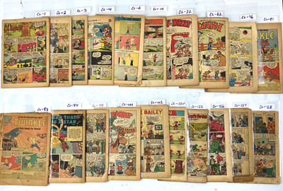 20 Golden Age Coverless Comics Lot 1940s-50s Felix Red Rabbit Daredevil Magic