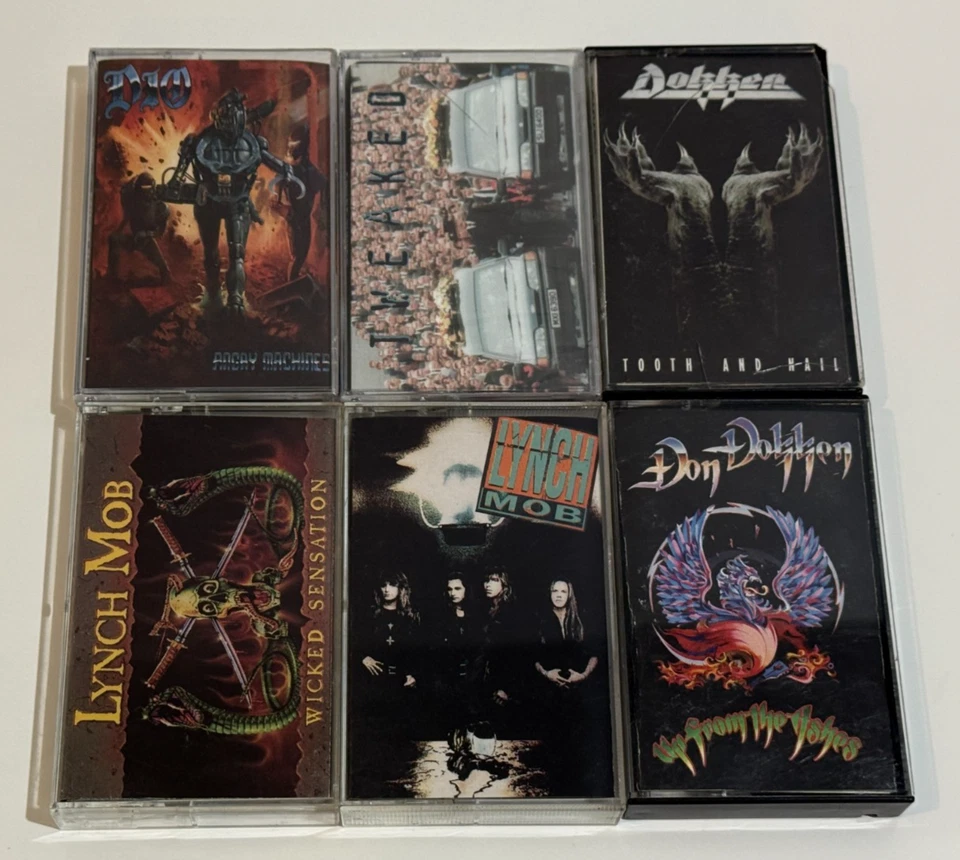 Hard Rock 23 Cassette Lot Dio Dokken Scorpions Warrant Kix Great White Slaughter Foto 3 de 4