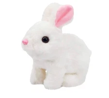 Hopping Rabbit Interactive Electronic Pet Plush Bunny Toy with Sounds and Mov...