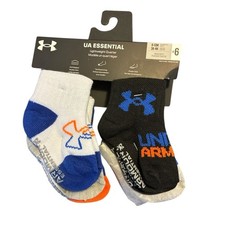 Under Armour 6 pk Baby Socks Set lightweight quarter 6-12M
