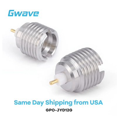 GPO(SMP) Male Bulkhead Mount Connector for PCB, DC - 26.5GHz, Limited Detent