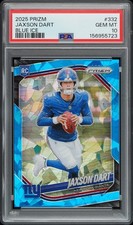 JAXSON DART 2025 PANINI BLUE ICE PRIZM PSA 10 Rookie RC Gem Mint #D /99
