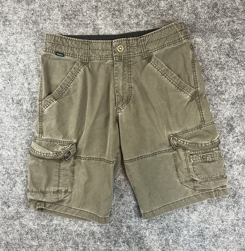 Kuhl Cargo Shorts Mens 30 Green Outdoor Hiking Vintage Patina Dye Pockets - Picture 1 of 13
