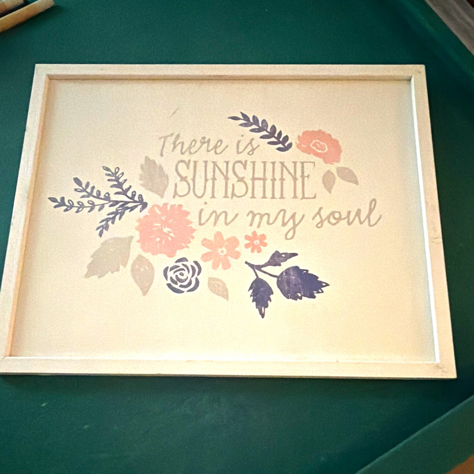 there-is-sunshine-in-my-soul-floral-quote-framed-print-horizontal-wall
