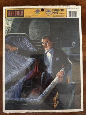 Dracula Frame-Tray Puzzle (1958, Golden, 4169-B) Brand New/Sealed!