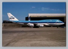 Aviation Airplane Postcard KLM Royal Dutch Airlines Boeing 747 at Schiphol BB9