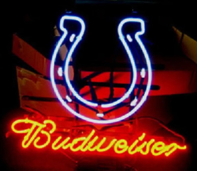 Indianapolis Colts Beer Neon Sign 19x15  Beer Bar Pub Cave Room Wall Decor