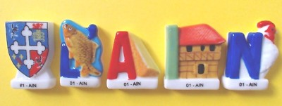 * FEVES PERSO DEPARTEMENT DE ''L'AIN'' (01) komplette Serie ..ref. P417 WAPPEN