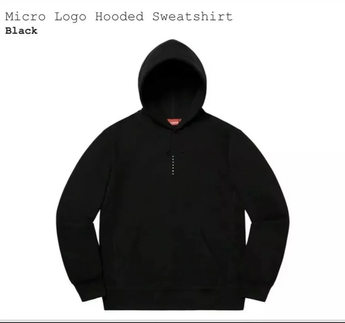 【L】Micro Logo Hooded Sweatshirt