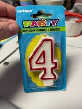 Unique Number 4 Birthday Candle New  