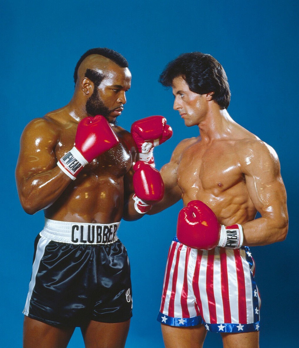 SYLVESTER STALLONE MR. T ROCKY III Balboa Boxing Movie Picture Photo  8.5x11